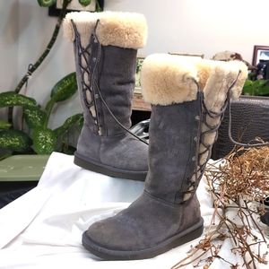 UGG ladies grey over the Calf boots